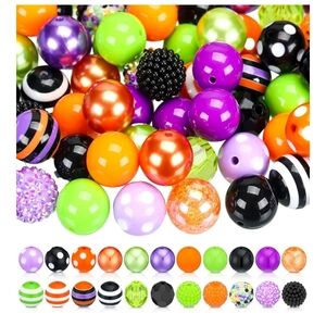Halloween Rhinestone Bubblegum Beads - Multicolor